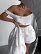 Жіноча тепла махрова піжама трійка майка топ з шортами та халат, Білий 46/48 брн-762/65 фото 1