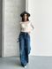 Женские трендовые широкие джинсы с высокой талией, Джинс 34 глш-1796/12 фото
