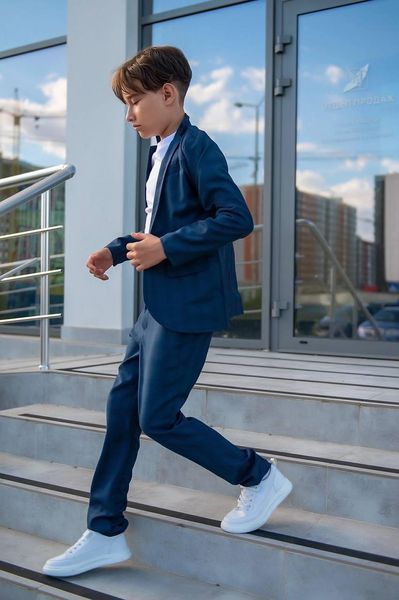 Дитячий костюм брюки в клітку на хлопчика ег-2318/75 фото